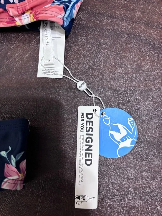 Cupshe Navy Floral Two-Piece Bikini - NWT-M - Picture 5 of 6